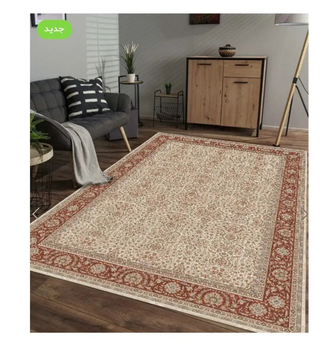 فرش مرینوس کلکسیون آنتیک  طرح کمند رنگ بادامی،بژ|فرش|آران و بیدگل, |دیوار