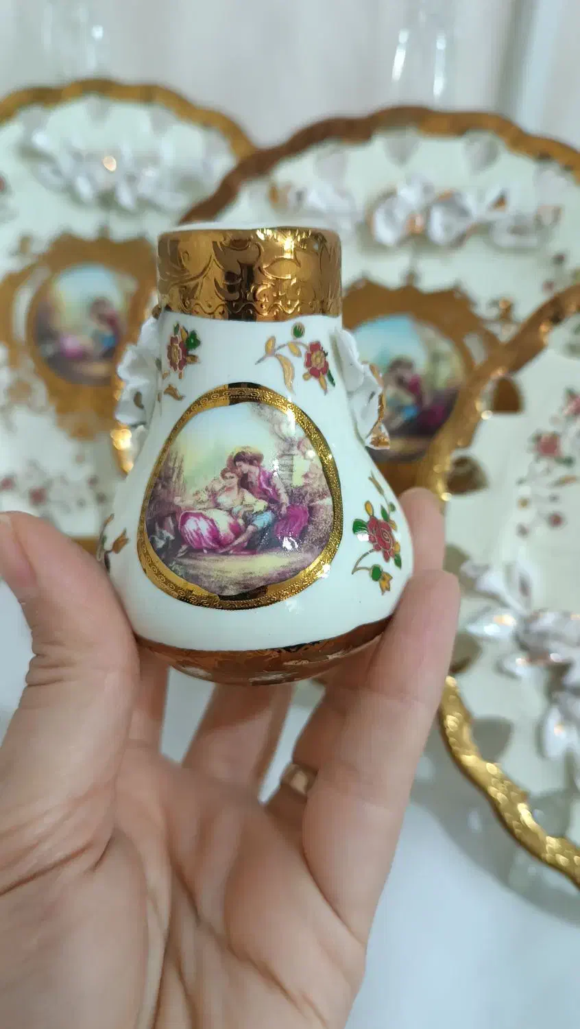 سرویس خیارخوری گل برجسته لیلی ومجنون|ظروف سرو و پذیرایی|تهران, شهرک رضویه|دیوار