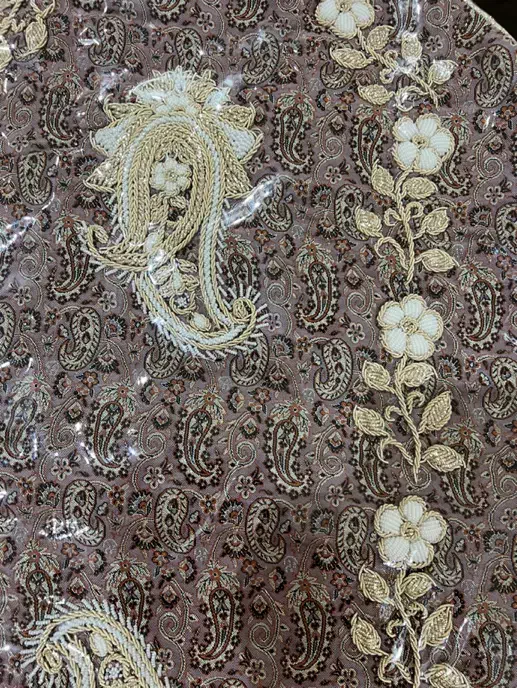 رومیزی ترمه سرمه دوزی|پرده، رانر، رومیزی|قم, میرزائیه|دیوار