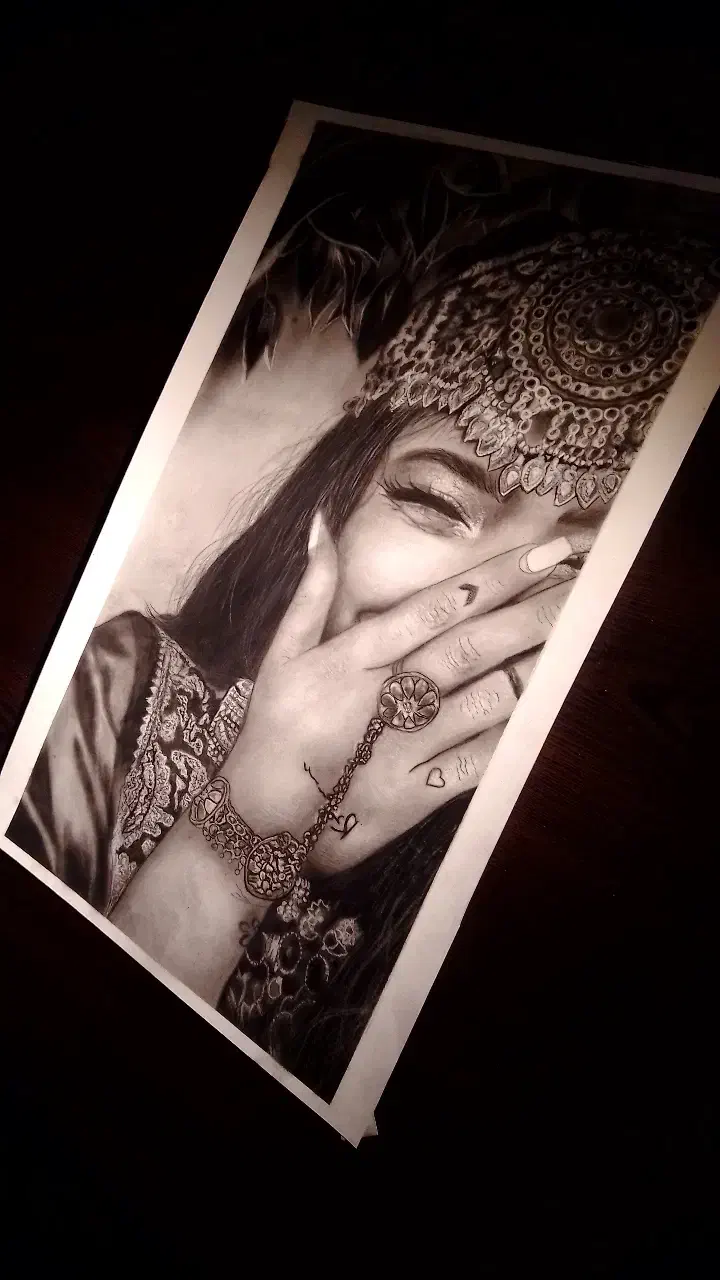 نقاشی سیاه قلم|تابلو، نقاشی، عکس|شهریار, شهریار|دیوار