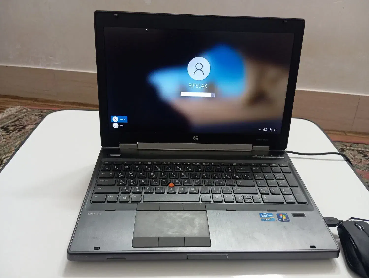 لبتاب hp ویندوز 10 رام 16 i7|رایانه همراه|قم, امامزاده ابراهیم|دیوار