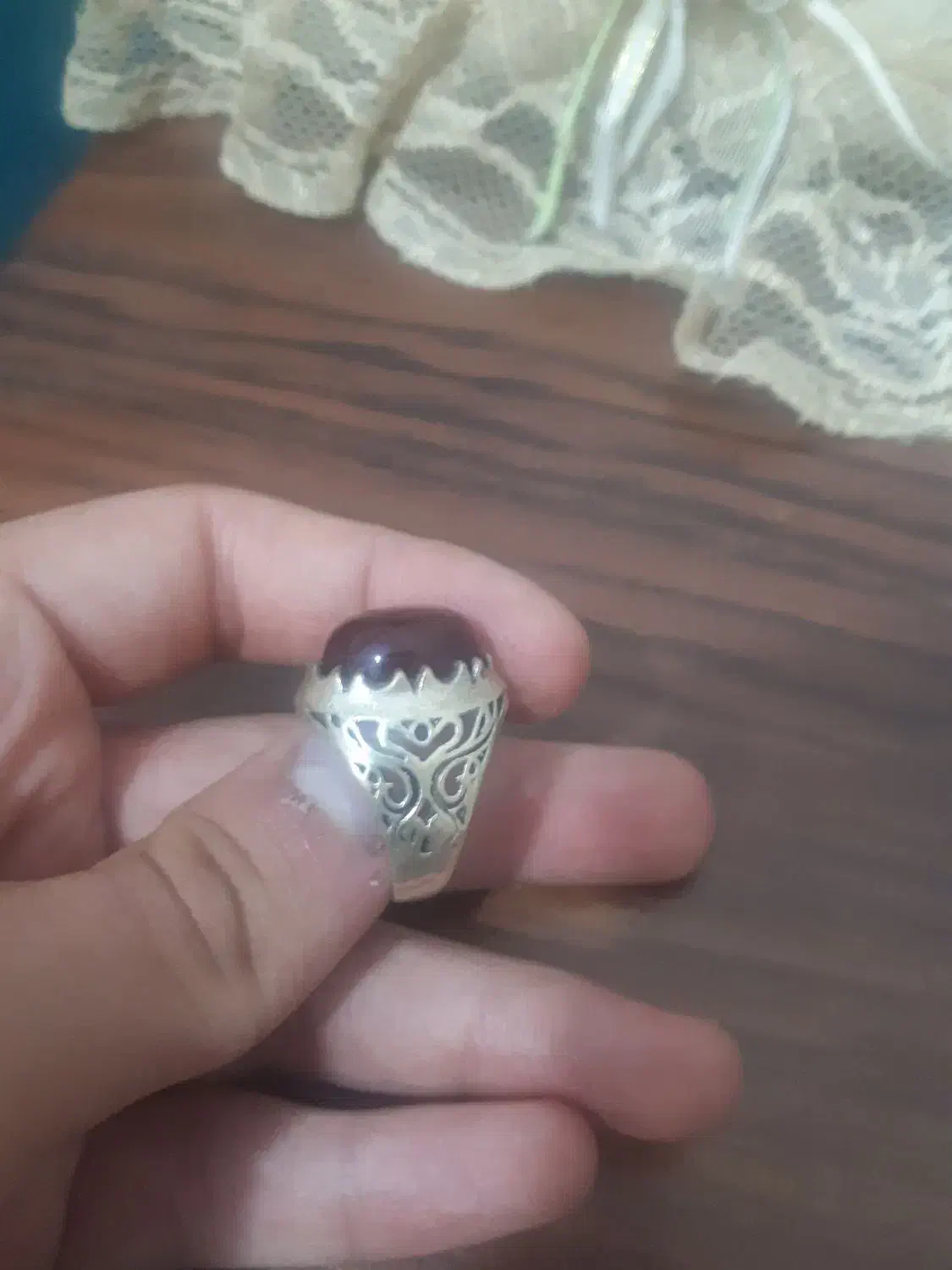 انگشتر نقره نگین عقیق یمن|جواهرات|تهران, مینای جنوبی|دیوار