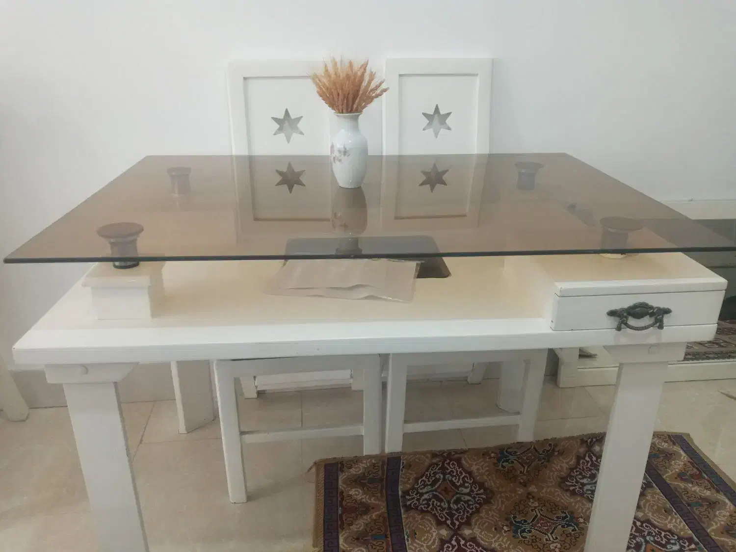 میزغذا خوری۴ نفره|میز و صندلی غذاخوری|اشتهارد, |دیوار