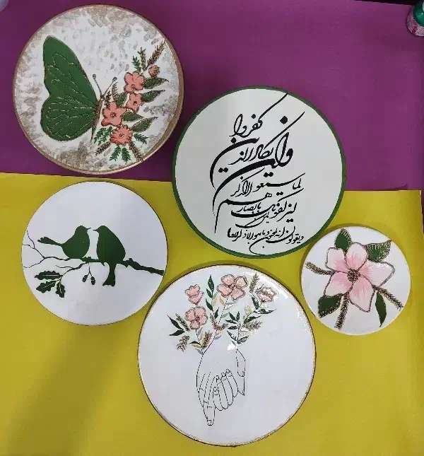 نقاشی رو سفال، دیوارکوب|تابلو، نقاشی، عکس|نیشابور, مازول|دیوار