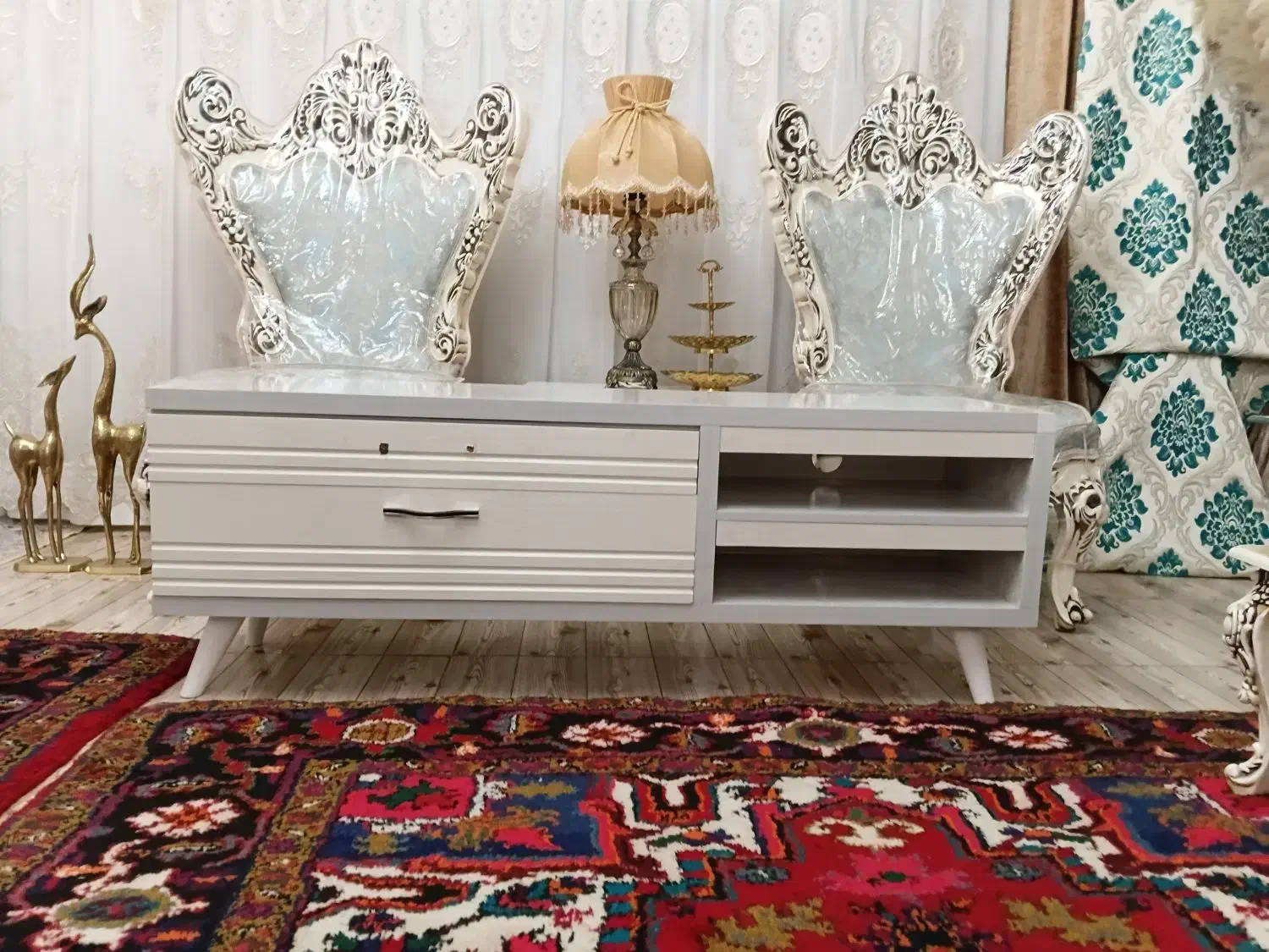 میز چوبی ۱،۵ متر دوحالته|میز تلویزیون|تبریز, |دیوار