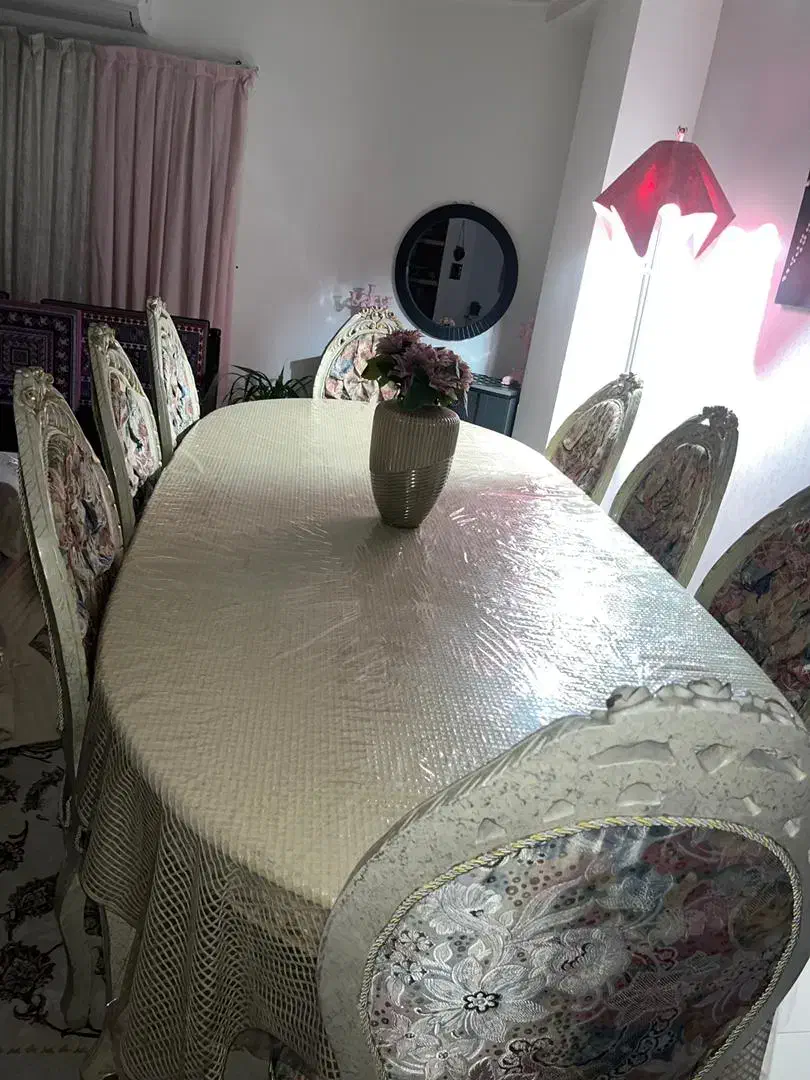 میز ناهارخوری و صندلی ۸نفره چوب|میز و صندلی غذاخوری|تهران, سازمان آب|دیوار