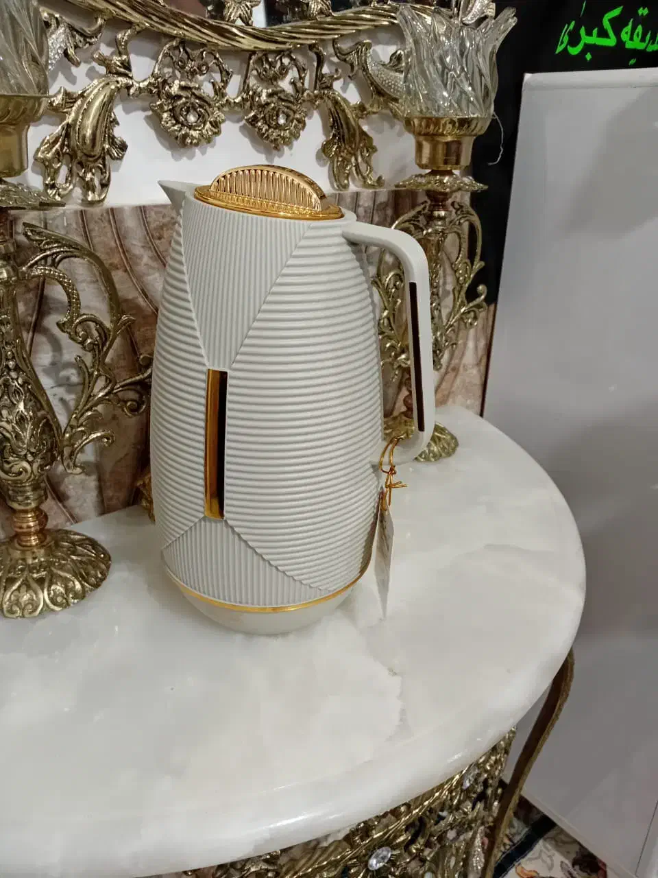 فلاسک استیل شیک ۱ لیتری با بطری شیشه‌ای|قوری، کتری، قهوه‌ساز دستی|خرم‌آباد, |دیوار