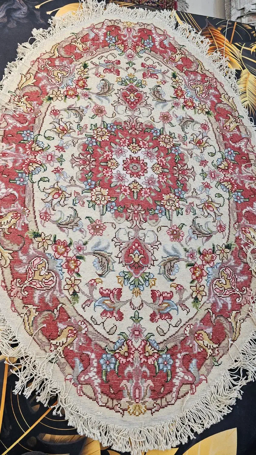 قالیچه بیضی دستبافت ۳۰|فرش|تبریز, |دیوار