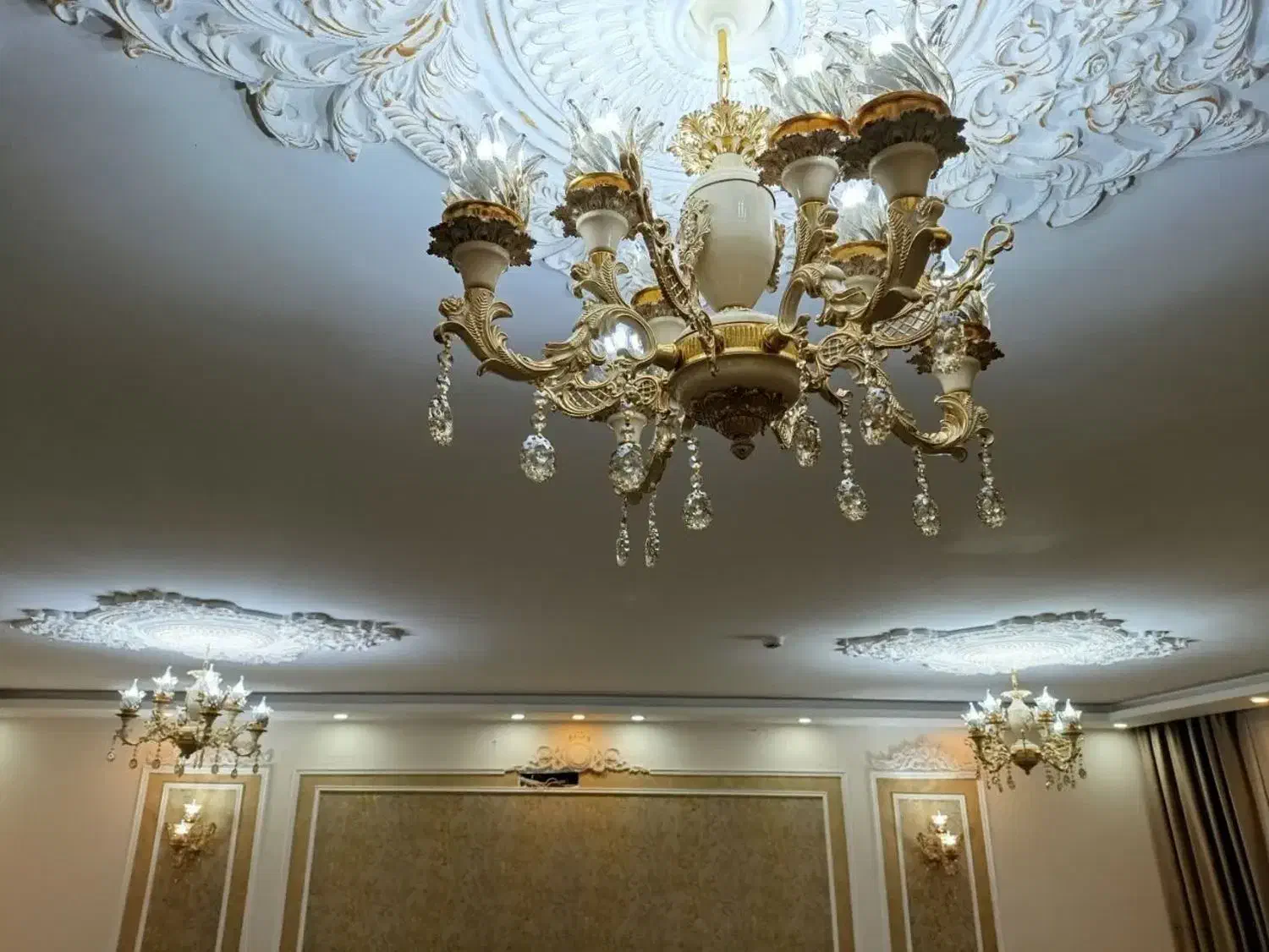 لوستر کریستال شاخه دوگل|لوستر و چراغ آویز|زابل, |دیوار