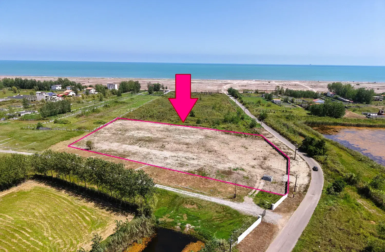 زمین ساحلی در الماس درخشان شرق گیلان منطقه آزاد|فروش زمین و ملک کلنگی|لاهیجان, کوی خزر|دیوار