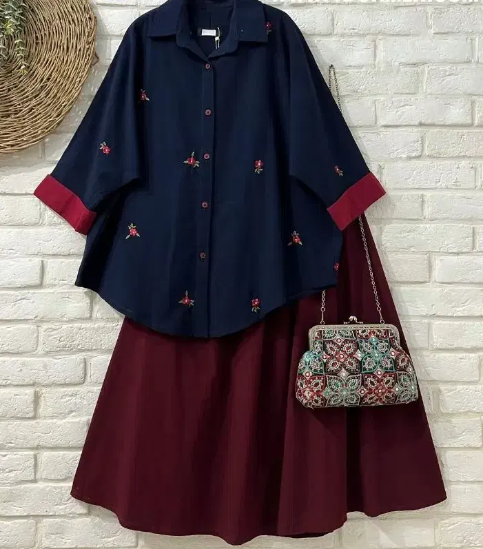 مانتو تونیک پاییزه گلدوزی کبریتی|لباس|شیراز, زند|دیوار