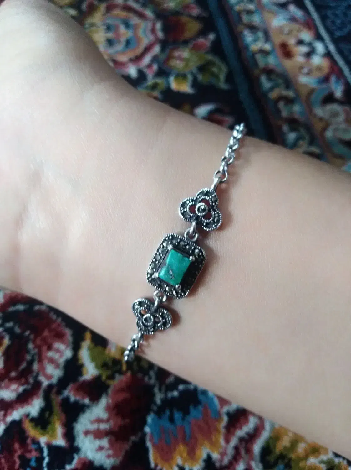 دستبند نقره سیاه قلم|جواهرات|کرمانشاه, |دیوار