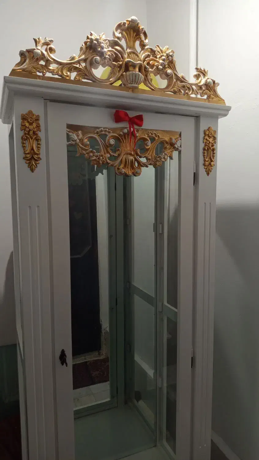 بوفه سفید طلایی|بوفه، ویترین، کنسول|صائین قلعه, |دیوار