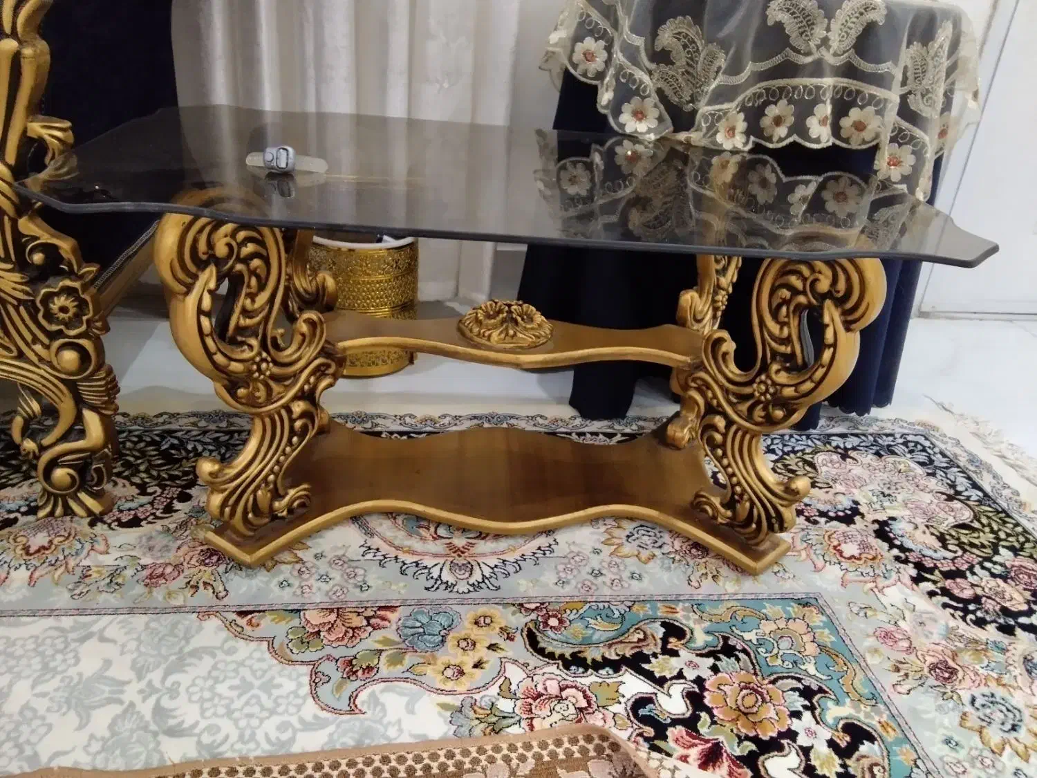 مبلمان سلطنتی ۷ نفره چوب راش گرجستان|مبلمان خانگی و میز عسلی|تربت جام, والفجر|دیوار