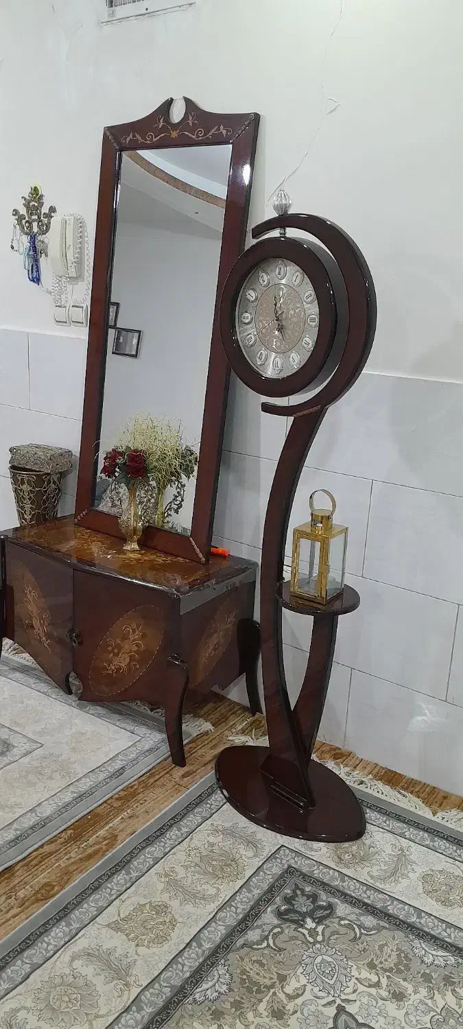 اینه کنسول و ساعت ست|بوفه، ویترین، کنسول|الیگودرز, |دیوار