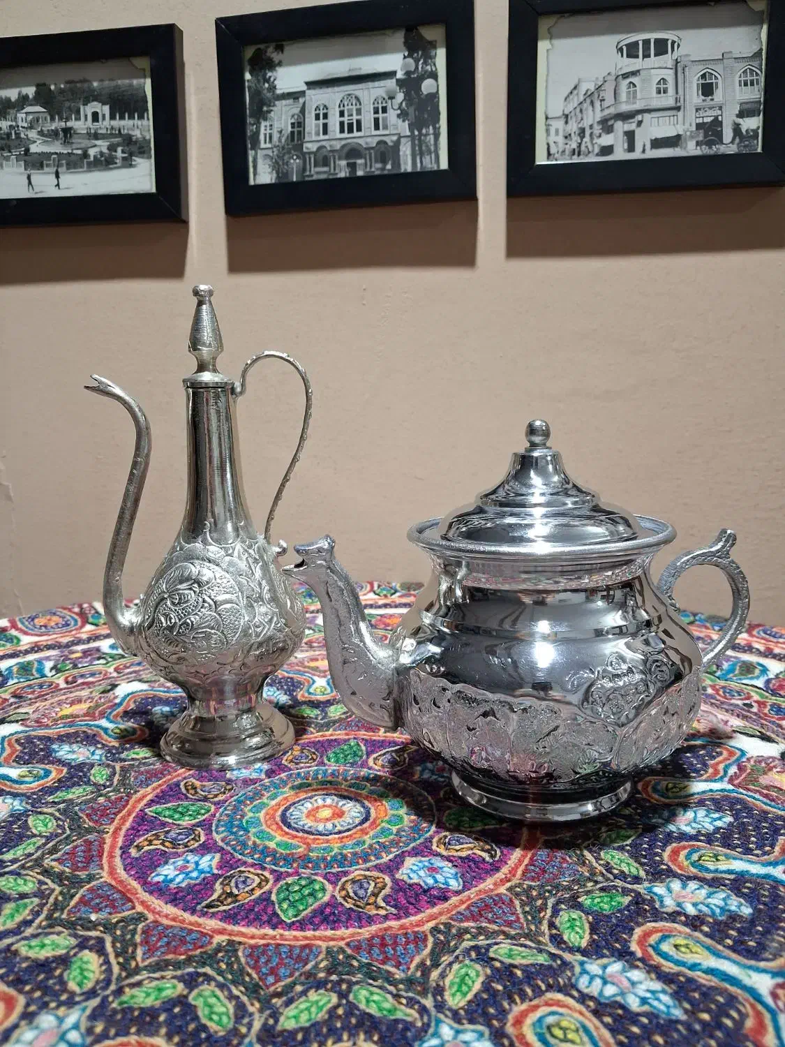 دوعدد قوری ودو عدد گلاب پاش|کلکسیون اشیاء عتیقه|رفسنجان, |دیوار