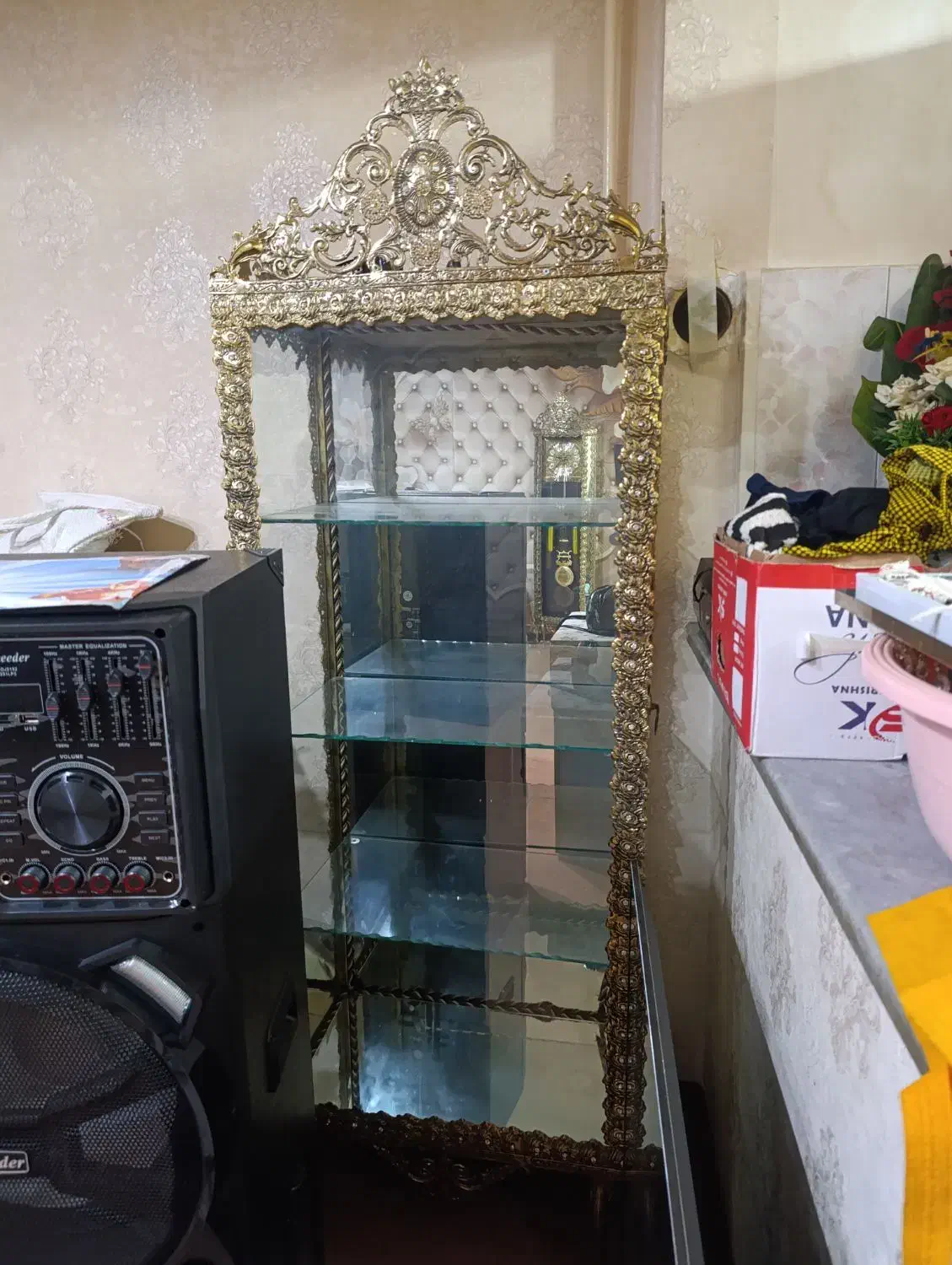 بوفه وساعت برنز|بوفه، ویترین، کنسول|همدان, |دیوار