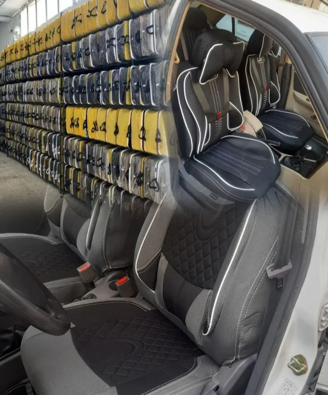 روکش صندلی هدلایت دودی چادر ضبط باند لوکس اسپرت|قطعات یدکی و لوازم جانبی|همدان, |دیوار