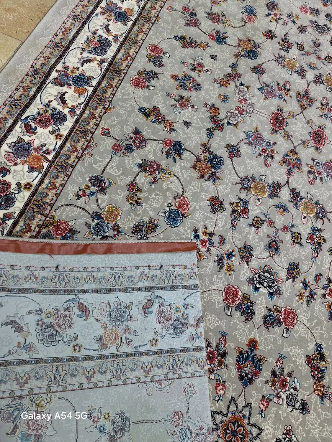 کناره فرش طرح گیلدا نقره ای|فرش|کرج, آق تپه|دیوار