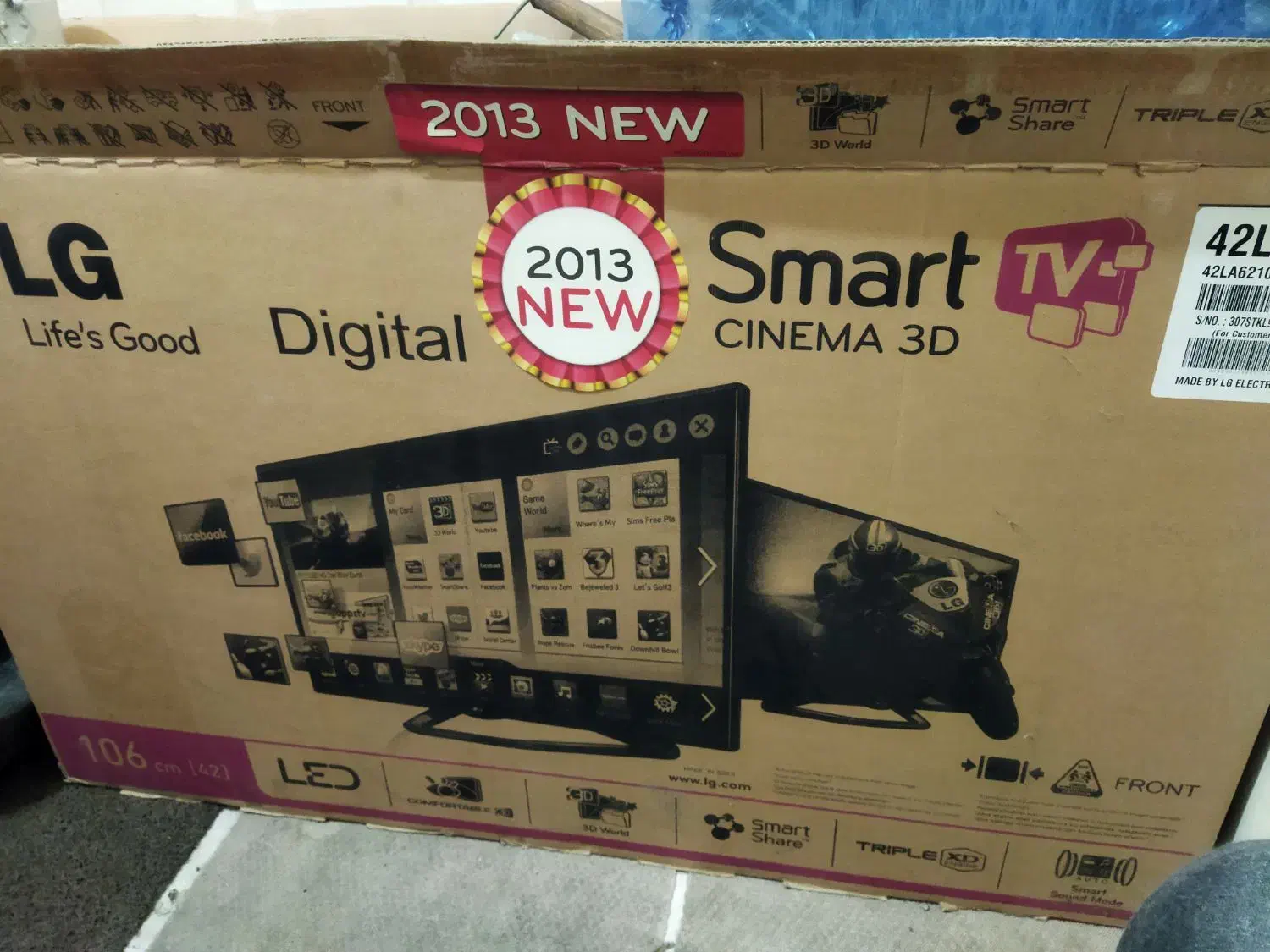 کارتن ال ای دی الجی|تلویزیون و پروژکتور|تهران, شهرک امید|دیوار