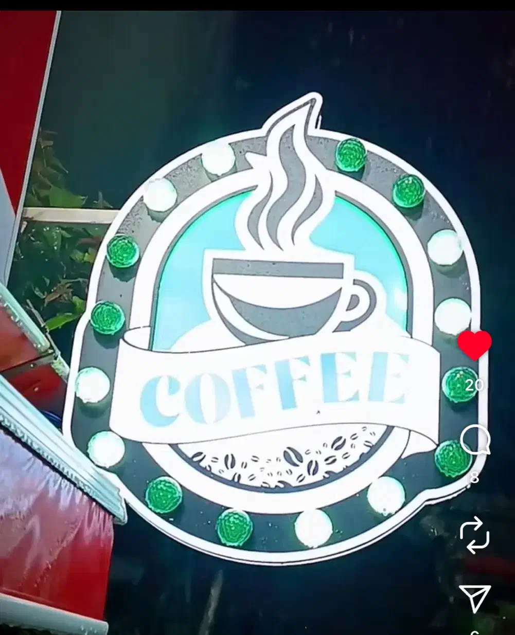 تابلو لایت باکس ضد آب در حد و نو|کافیشاپ و رستوران|رشت, پستک|دیوار