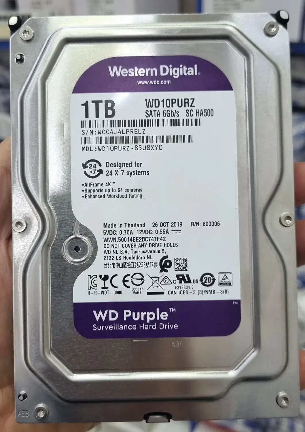 هارد یک ترابایت وسترن بنفش اصلی|قطعات و لوازم جانبی رایانه|تبریز, |دیوار