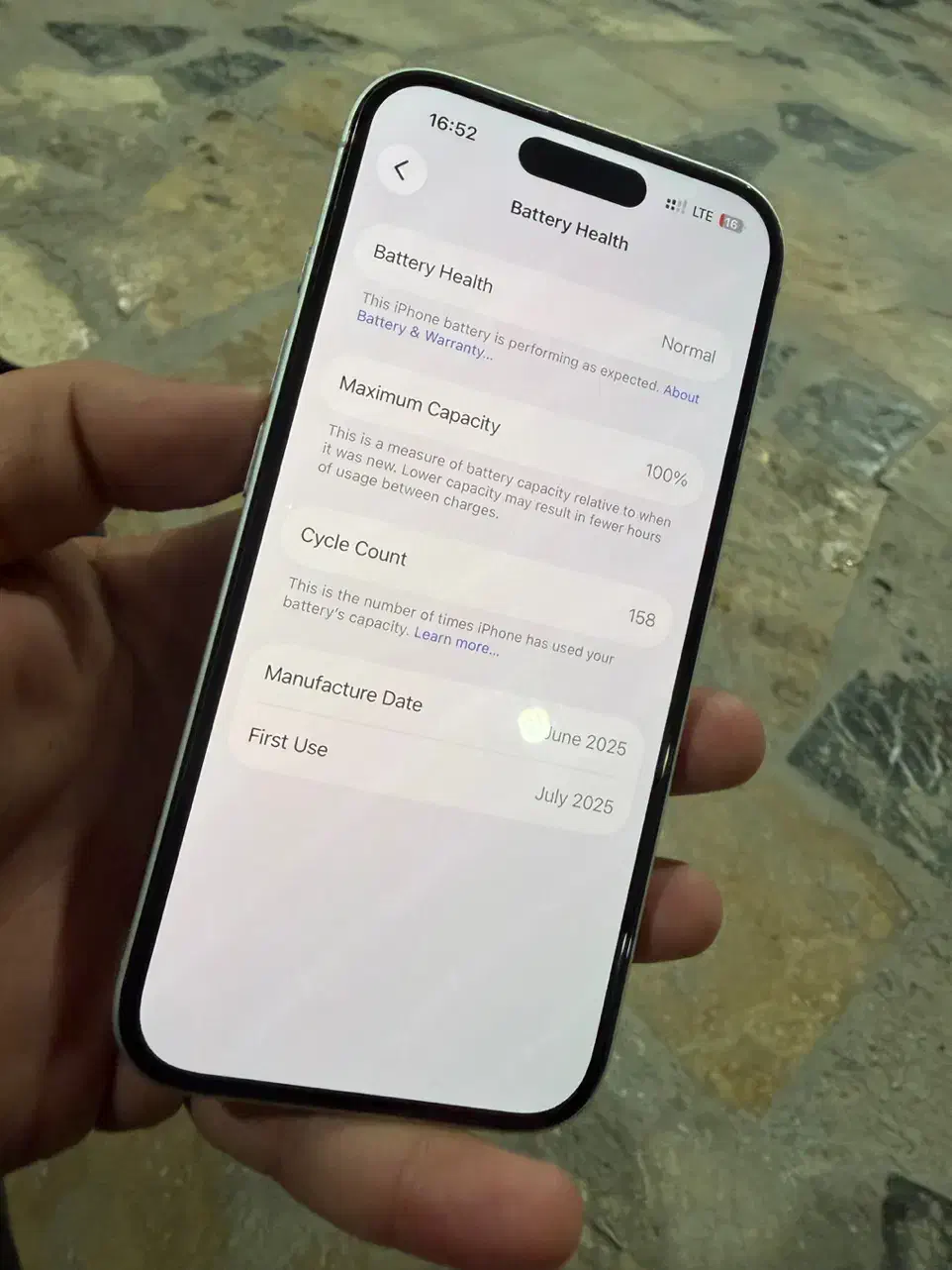 آیفون 16  128GB پارت نامبر CH  رنگ سفید|موبایل|خمینی‌شهر, |دیوار