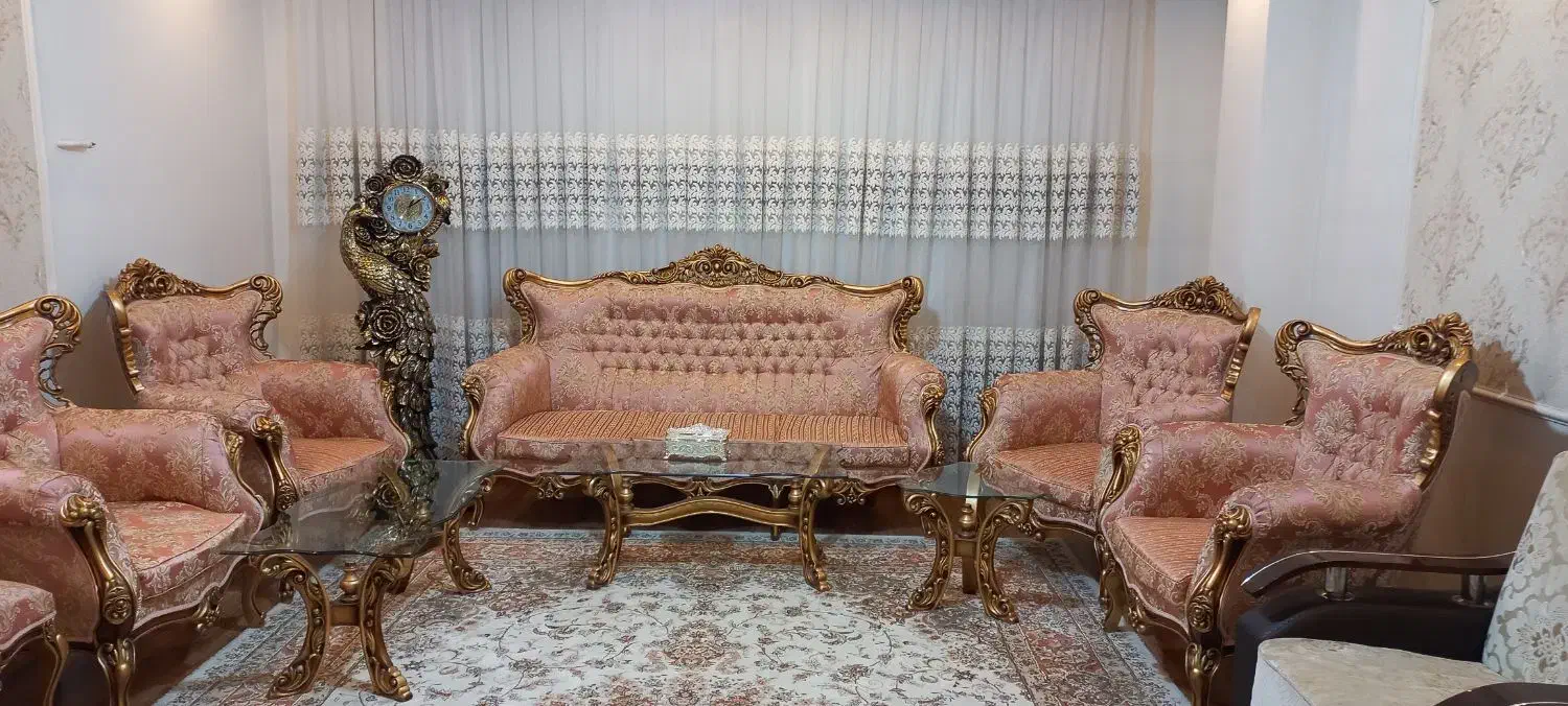 مبل سلطنتی ۹ نفره|مبلمان خانگی و میز عسلی|شهریار, کهنز|دیوار