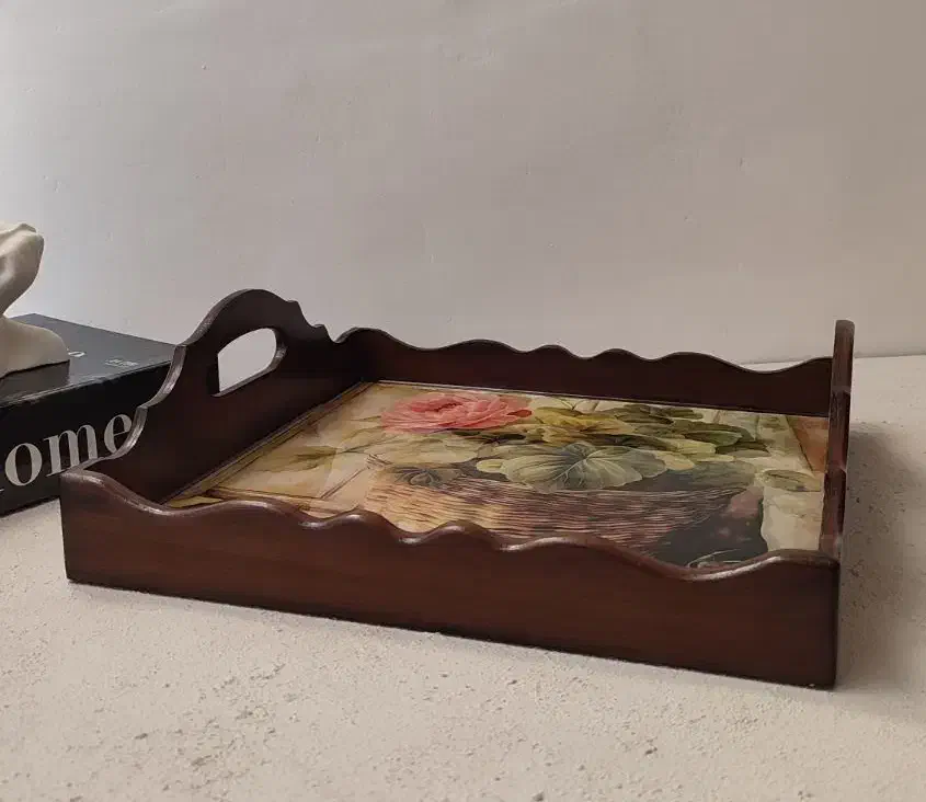 سینی چوبی رزینی|ظروف سرو و پذیرایی|قم, بلوار امین و ساحلی|دیوار