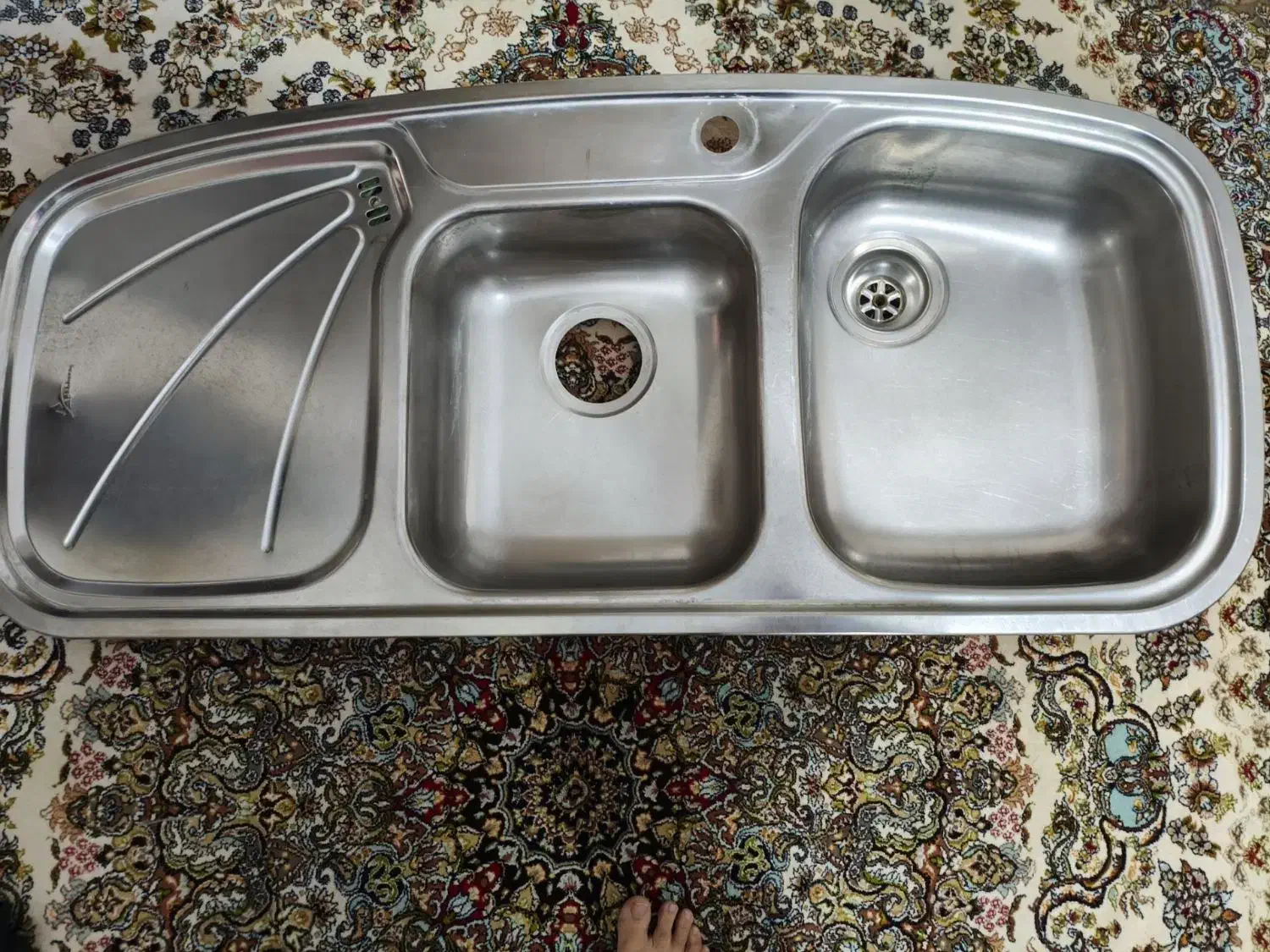 سینک دوقلو توکار|آب‌چکان و نظم‌دهنده ظروف|شهریار, رزکان|دیوار