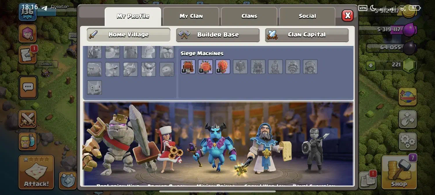 اکانت کلش لول 136|کنسول، بازی ویدئویی و آنلاین|بندرعباس, |دیوار