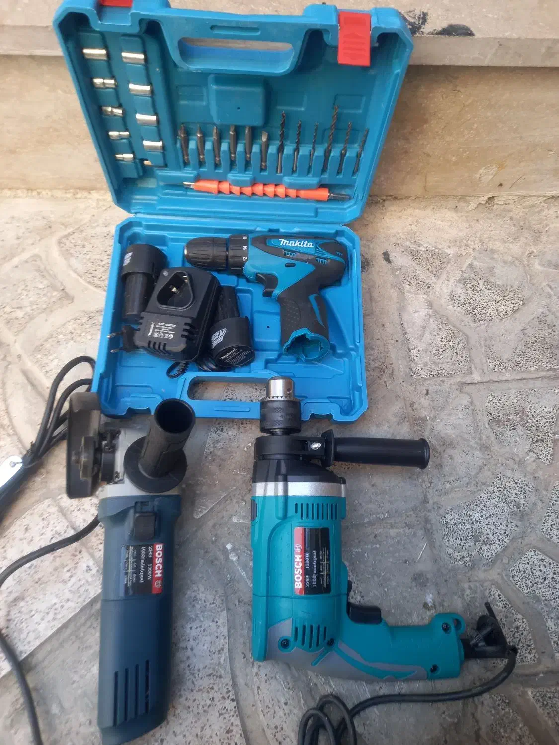 دریل شارژی ماکیتا دلر بوش مینی فرز بوش|ماشینآلات صنعتی|مشهد, شهرک شیرین|دیوار