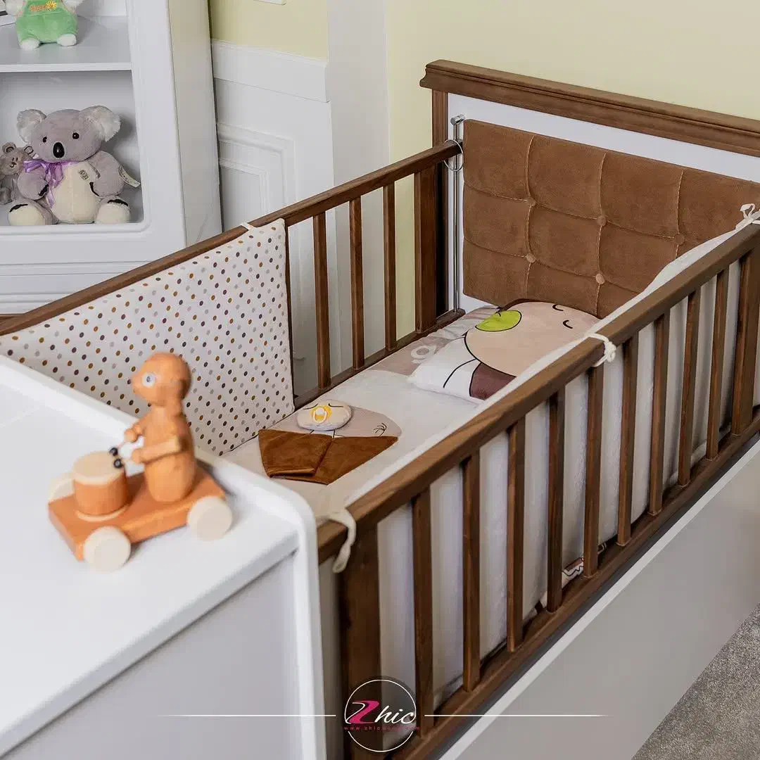 ست تخت و کمد کودک برند ژیک (تمیز و سالم)|تخت و سرویس خواب|گرگان, |دیوار