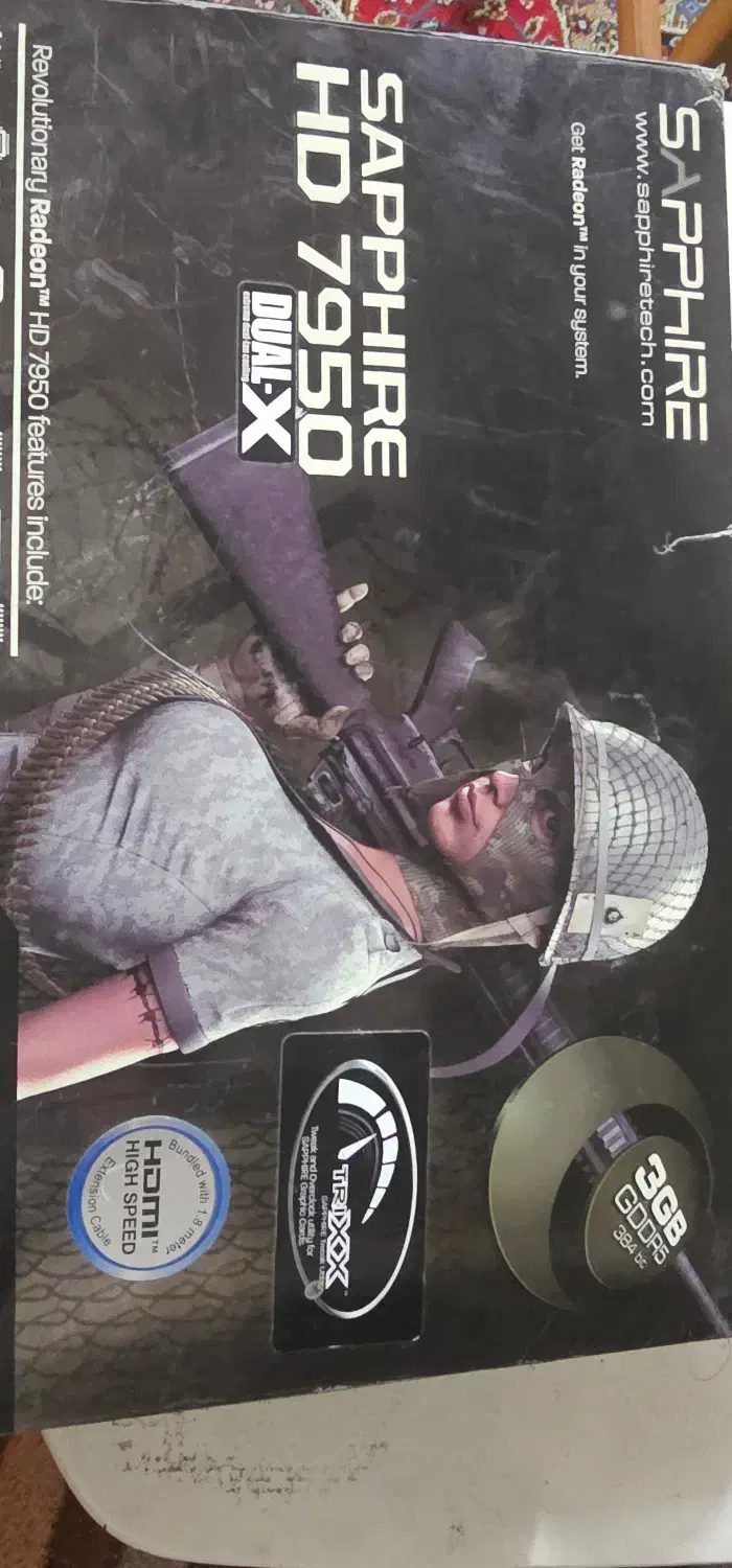 گرافیک سافایر ۷۹۵۰ دوئل ۳۸۴ بیت دی دی آر ۵ ۳ گیگ|قطعات و لوازم جانبی رایانه|تهران, دکتر هوشیار|دیوار