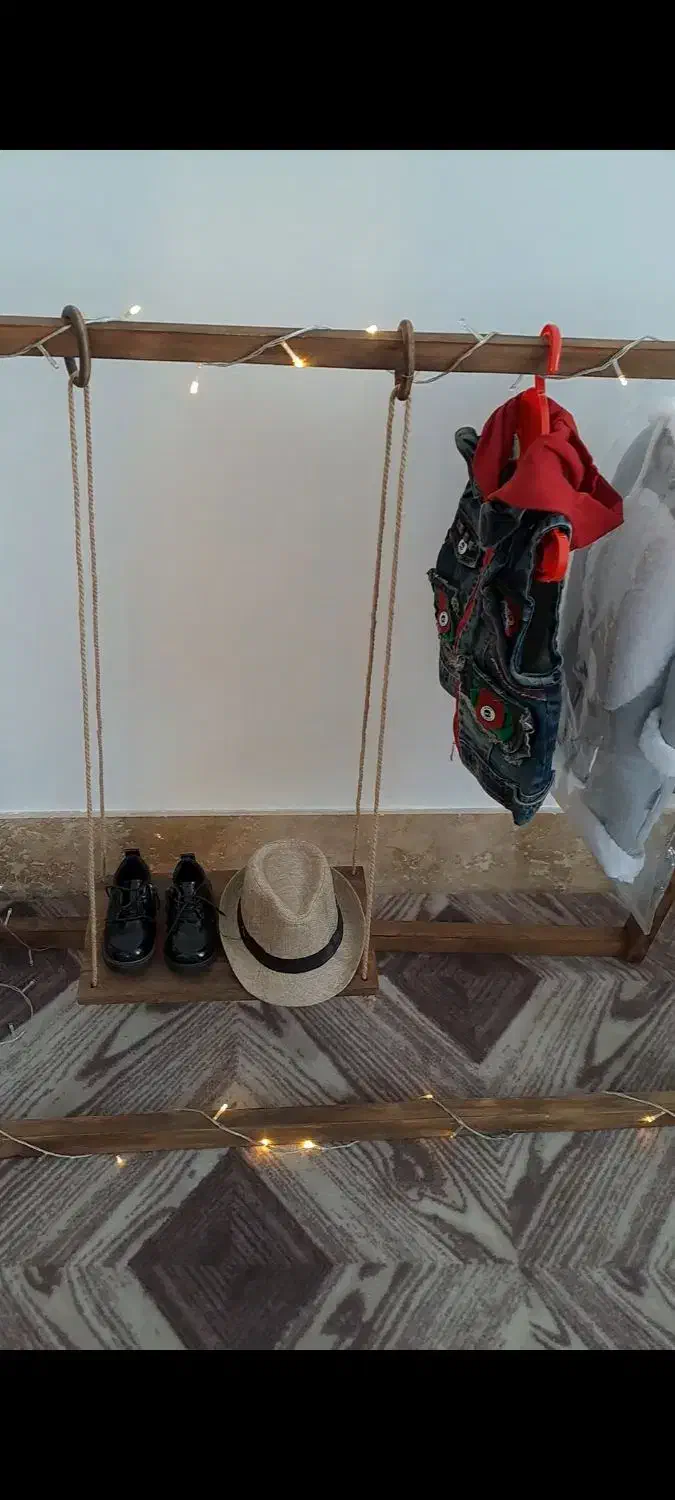 رگال کودک چوبی|کتابخانه، شلف، قفسه‌های دیواری|قم, باغ شریفی|دیوار