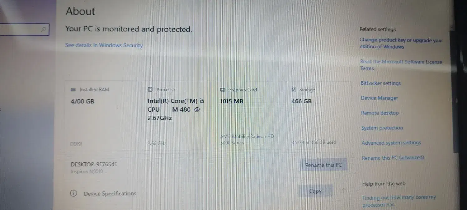 لپ تاپ دل مدل 5010|رایانه همراه|تهران, جهاد|دیوار