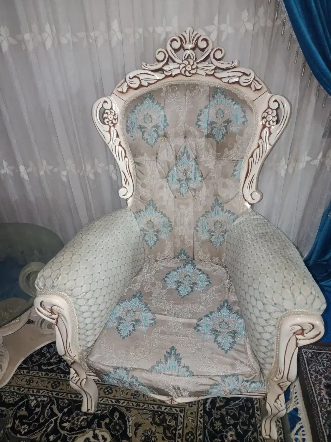 مبلمان سلطنتی ۹ نفره رنگ خاص|مبلمان خانگی و میز عسلی|گلمکان, |دیوار