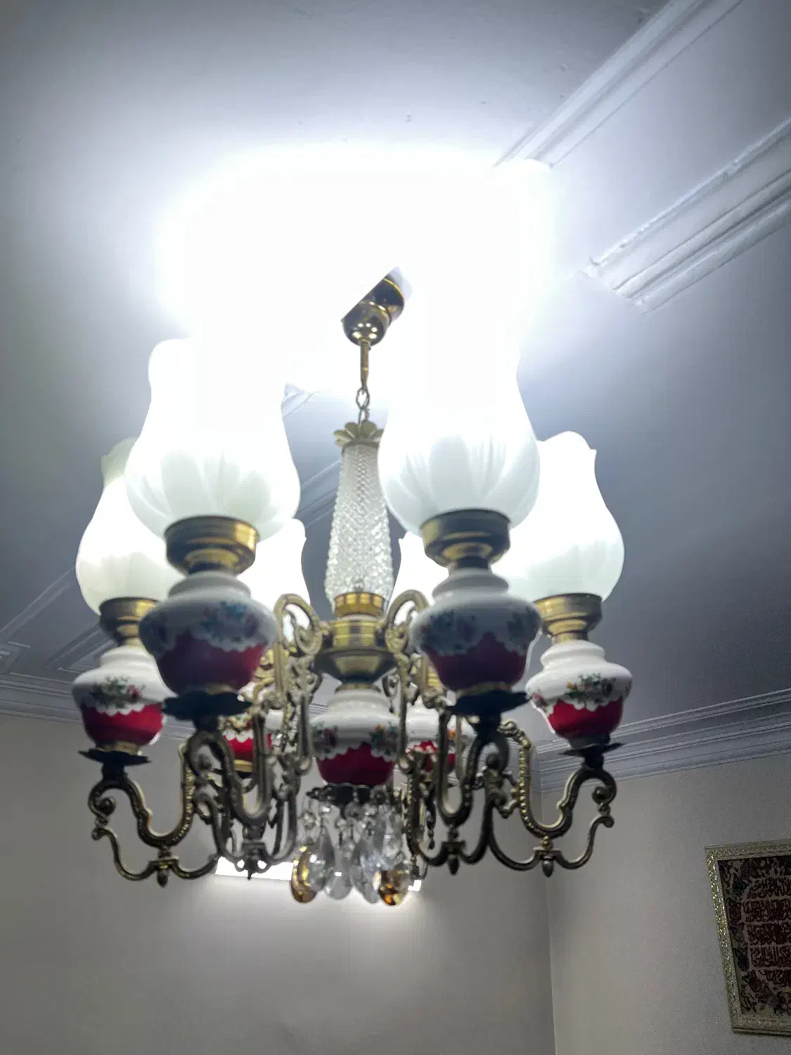 لوستر|لوستر و چراغ آویز|تهران, هلال احمر|دیوار