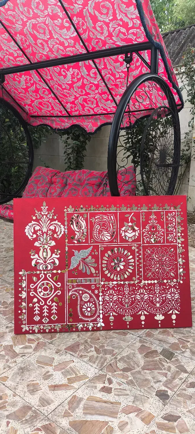 تابلوی لیوان آرت قرمز|تابلو، نقاشی، عکس|رشت, گلباغ نماز|دیوار