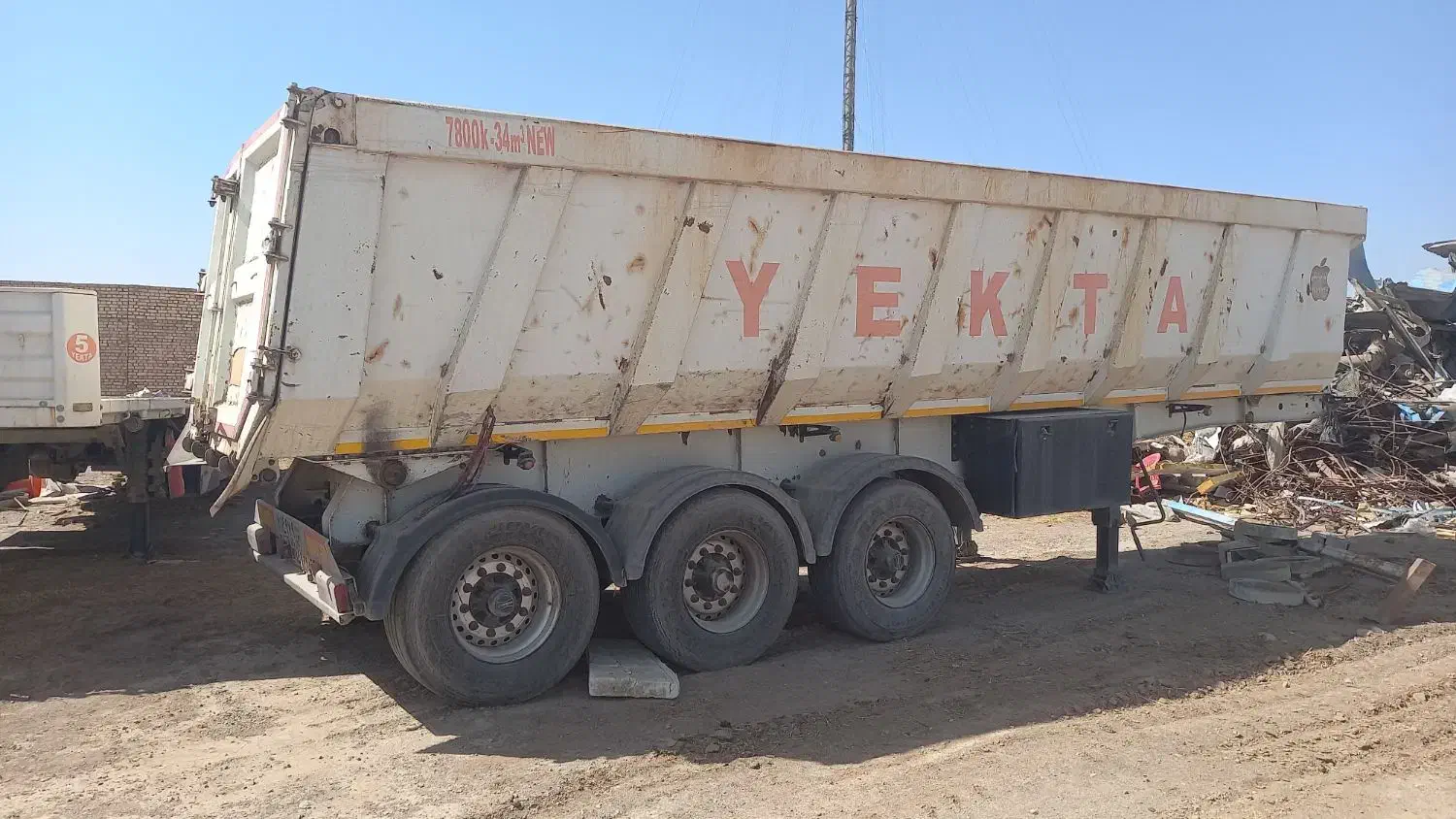 تریلی کمپرسی سه محور|خودرو سنگین|ابریشم, |دیوار