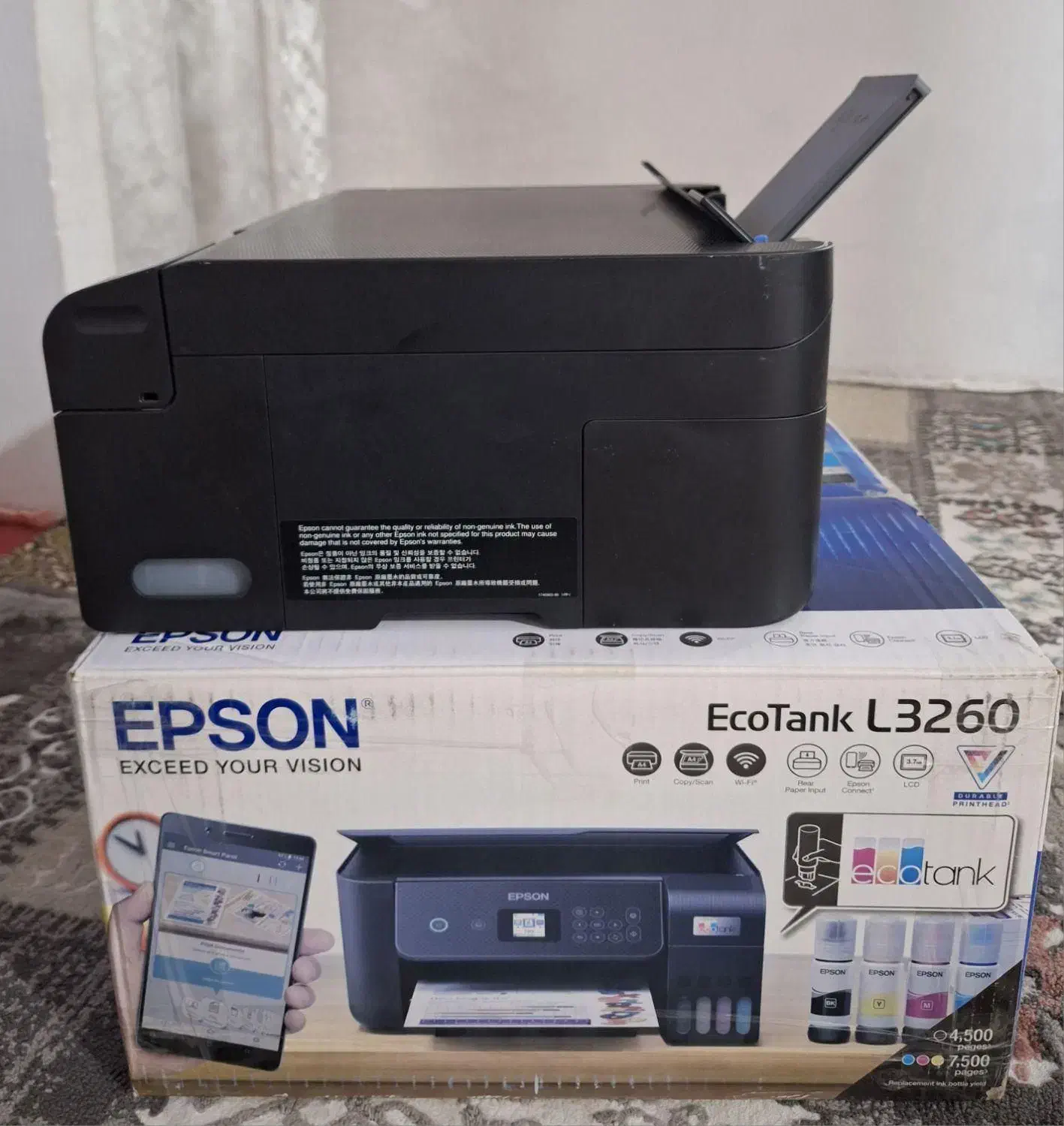 پرینتررنگی اپسون جوهر افشان L3260 داری وافای تمیز|پرینتر، اسکنر، کپی، فکس|ایلام, |دیوار