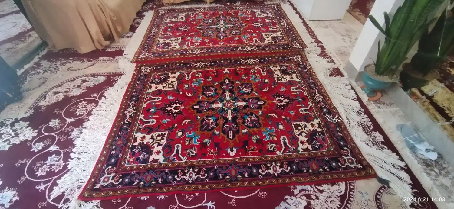 جفت قالیچه هریس تاجری|فرش|تبریز, |دیوار