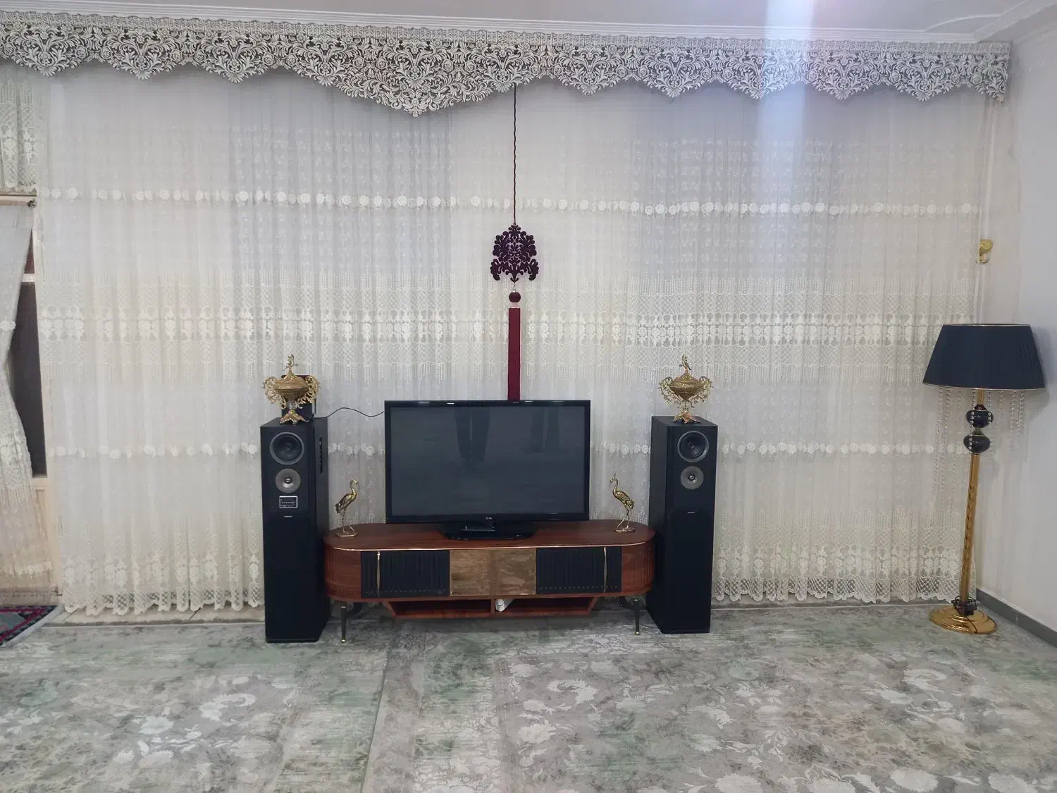 پرده سالم در حد نو|پرده، رانر، رومیزی|خاوه, |دیوار