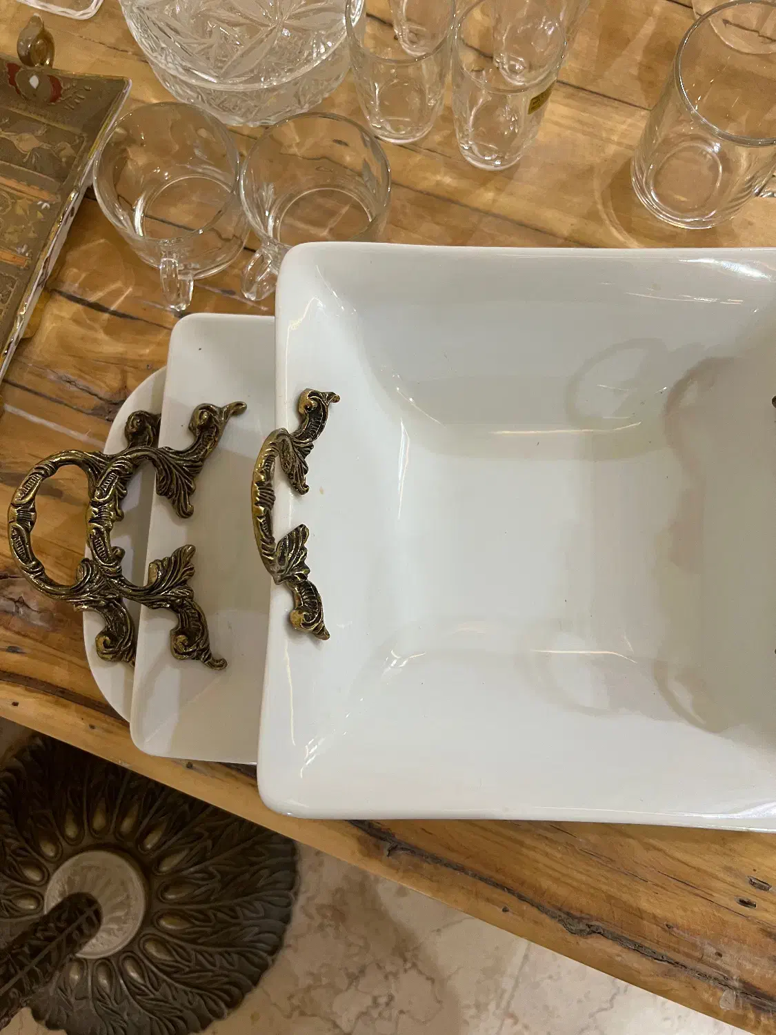 ظرف های قدیمی فرانسه|ظروف سرو و پذیرایی|قم, باجک یک|دیوار