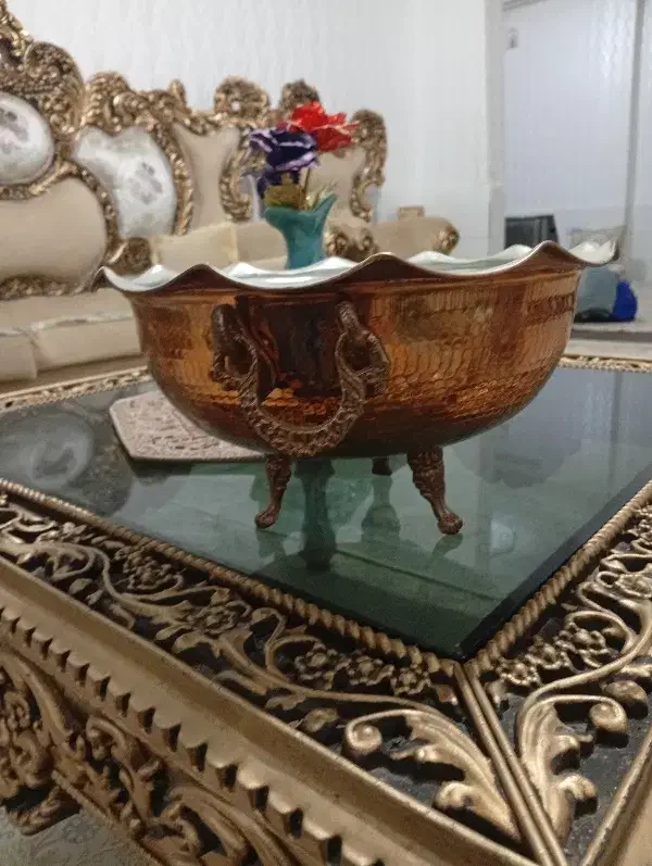 دوعدد ظرف مسی|کلکسیون اشیاء عتیقه|یاسوج, |دیوار