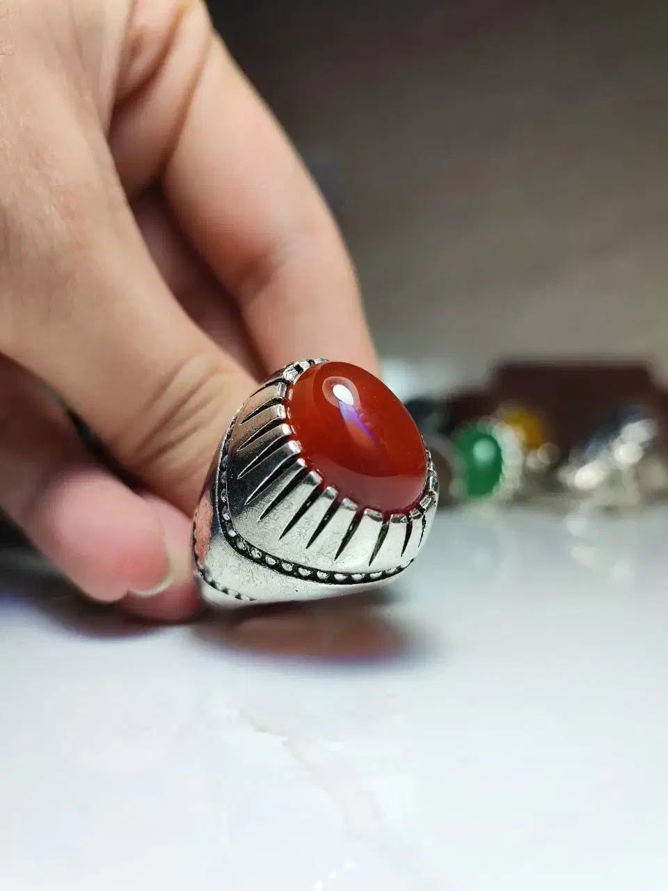 حراج انگشترهای مردانه آبکاری نقره|بدلیجات|نیشابور, شهرک ولیعصر|دیوار