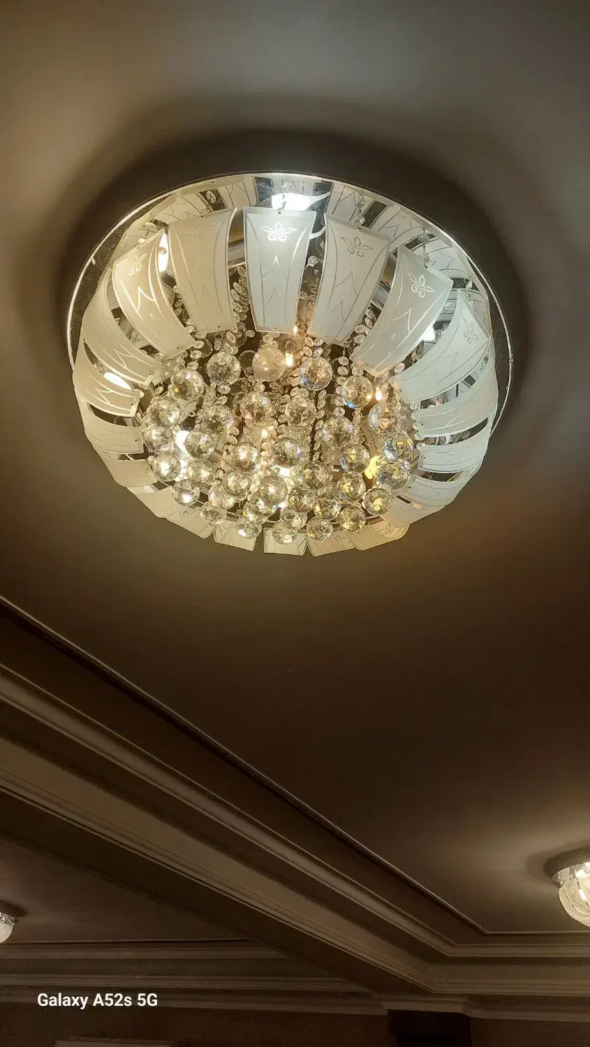 لوستر سقفی کریستال|لوستر و چراغ آویز|همدان, |دیوار