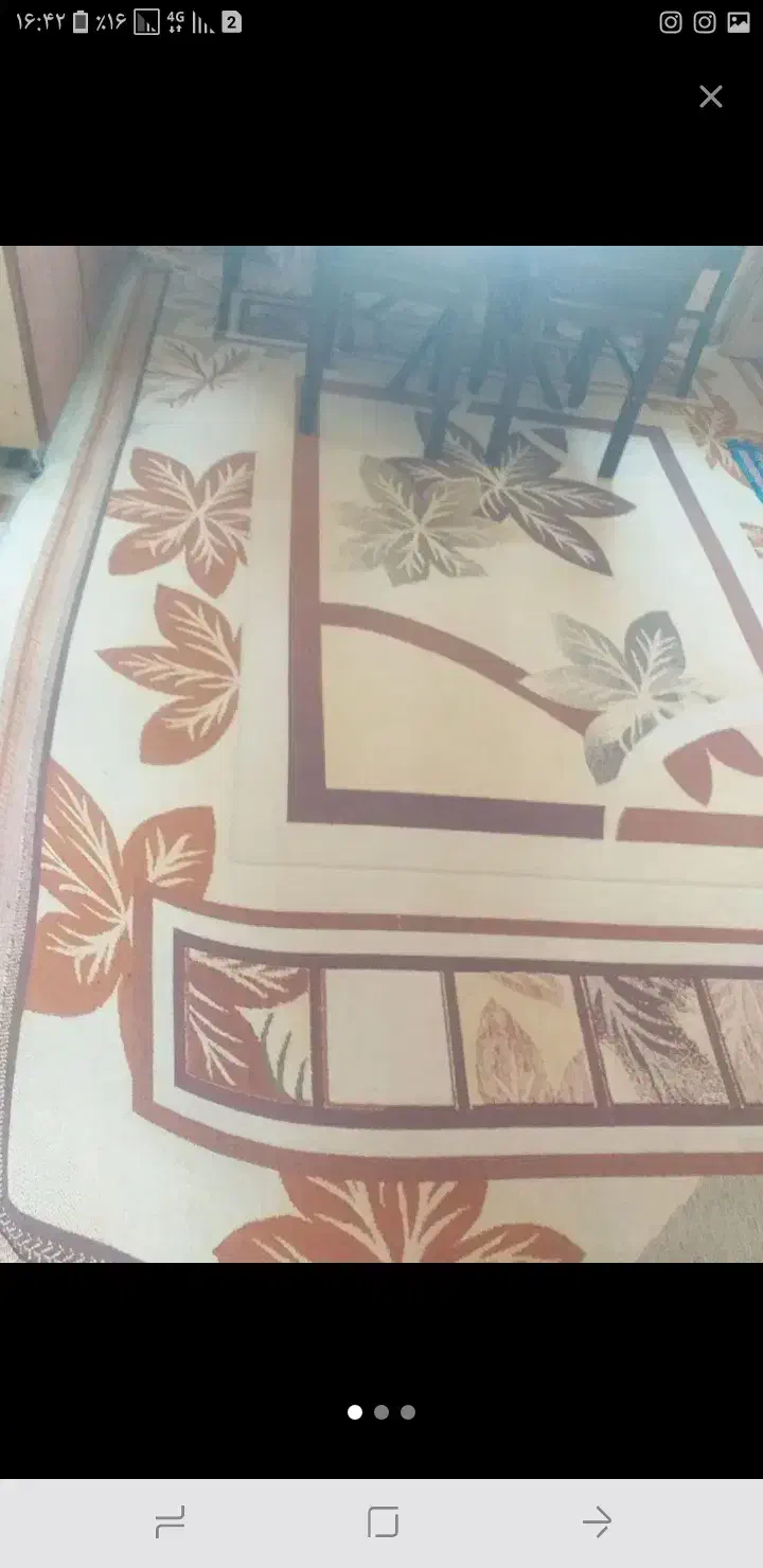 ۲عدد گلیم فرش یکی ۹متری یکی ۶متری درحدنو تمیز|فرش|فولادشهر, B2|دیوار