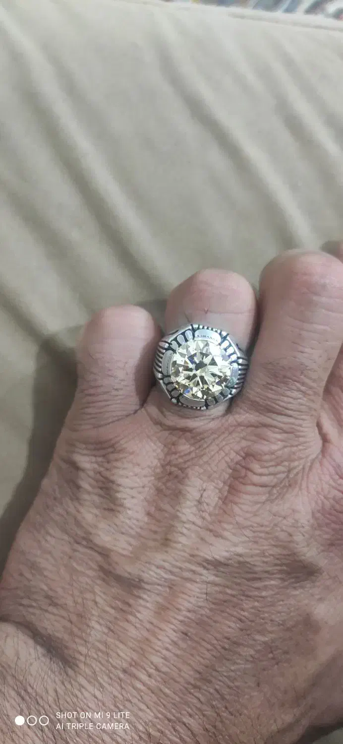 انگشتر موزونایت نقره 925|جواهرات|مهاباد (آذربایجان غربی), |دیوار