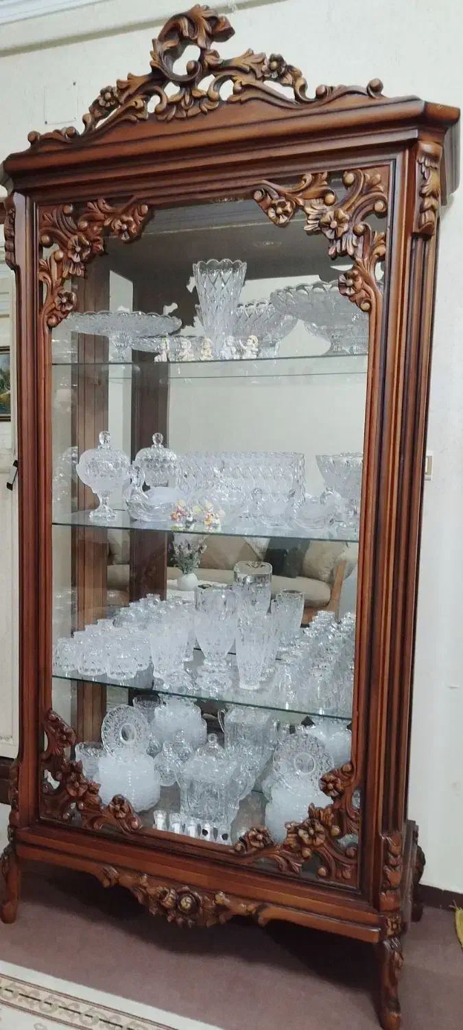 بوفه ، کار چوب ، منبت کاری شده|بوفه، ویترین، کنسول|گرگان, |دیوار